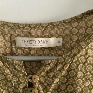Christy Dawn Olive Floral Top